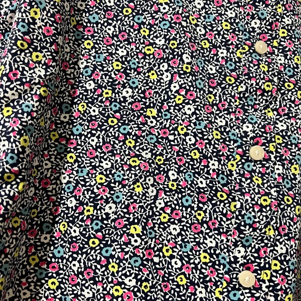 🌿 UNTUCKit Garganega Men's Navy Floral Short Sleeve Button-Up Shirt - XL - Picture 4 of 9